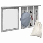 vidaXL Porte-manteau mural avec étagère Sonoma gris 85 x 10 x 45 cm