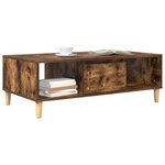 vidaXL Table basse Chêne fumé 103 5 x 60 x 35 cm Bois d'ingénierie