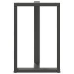 vidaXL Pieds de table de bar en T  2 pièces  anthracite  60 x 35 x (90-91) cm  acier