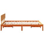 vidaXL Cadre de lit Brun cire 120 x 200 cm Bois massif en pin