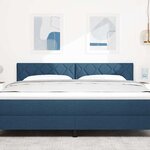 Tête de Lit LED vidaXL Design Blocs de Diamant Bleu 180 cm Tissu