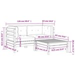 vidaXL Canapé de jardin avec coussins et repose-pied 2 places