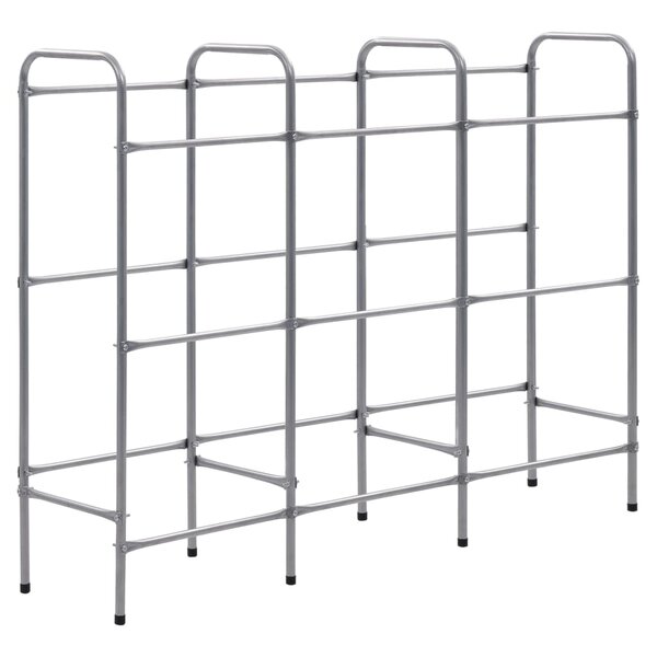 vidaXL Étagère de rangement pour 9 caisses Argenté 145x33x116 cm Acier