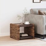 vidaXL Table basse Naturel 45 x 45 x 45 cm Bois de Mahogany Massif