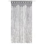 vidaXL Rideau en macramé Anthracite 140x240 cm Coton