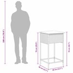 vidaXL Ensemble de bar de jardin 3 Pièces avec coussins noir poly rotin