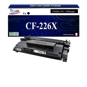T3AZUR -Toner compatible avec HP CF226X (26X) pour HP LaserJet Pro M402  M402d  M402dn  M402dne  M402dw  M402m  M402n  M426dw  M426fdn  M426fdw M426m