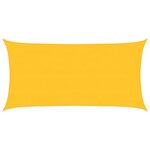 vidaXL Voile d'ombrage 160 g/m² rectangulaire jaune 4x7 m PEHD