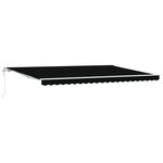 vidaXL Store rétractable automatique noir 500x300 cm