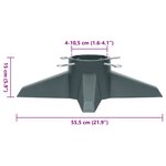 vidaXL Support de sapin de Noël Vert 55 5x55 5x15 cm