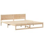 vidaXL Cadre de lit Marron 180 x 200 cm Bois de pin massif