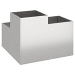 vidaXL Cache-pot de jardin Argent 100 x 100 x 60 cm Acier inoxydable