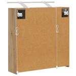 vidaXL Armoire Miroir de Salle de Bain Chêne artisan