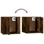vidaXL Ensemble de meubles TV 4 Pièces Chêne fumé Bois d'ingénierie