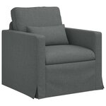 vidaXL Canapé 2 Pièces Gris foncé 139 x 78 x 80 cm tissu