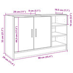 vidaXL Armoire d'évier chêne sonoma 90x29x55 cm bois d'ingénierie