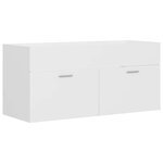vidaXL Ensemble de meubles de salle de bain 2Pièces blanc bois ingénierie