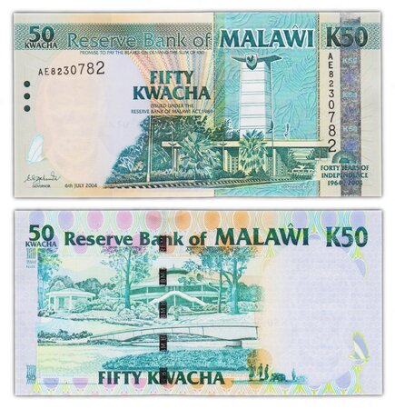 Billet de Collection 50 Kwacha 2004 Malawi - Neuf - P49