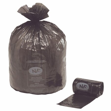 Carton de 500 sacs poubelle  NF 50 L Noir (Carton de 500 sacs)