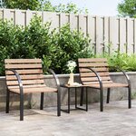 vidaXL Chaises de jardin 2 Pièces Bois