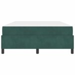 vidaXL Cadre de lit avec matelas Vert foncé 140 x 190 cm tissu