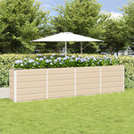 vidaXL Jardinière Ivoire 160 x 40 x 75 cm Acier