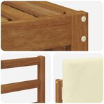 vidaXL Ensembles de canapés 8 pc Naturel et Crème Bois d'Acacia Massif