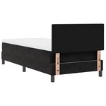 Lit Box Spring vidaXL avec Matelas Noir 100x200 cm Velours
