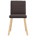 vidaXL Chaises à manger lot de 4 marron foncé tissu