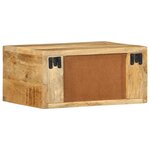 vidaXL Table de chevet murale bois de manguier massif brut