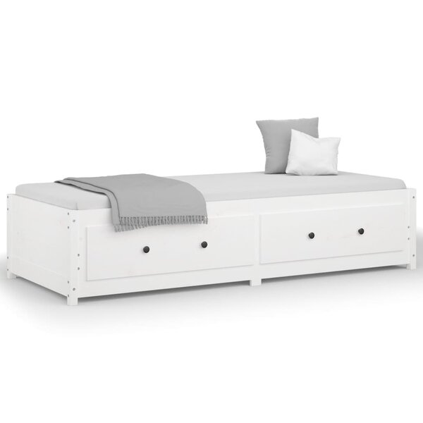 vidaXL Lit de jour sans matelas blanc 80x200 cm bois de pin massif