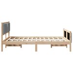 vidaXL Cadre de lit avec tête de lit Gris clair 140 x 200 cm tissu