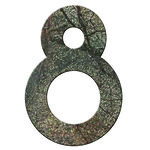 Numéro 8 - Numéro adhésif pour boîtes aux lettres- Pierre véritable 50 mm  ORIGINES