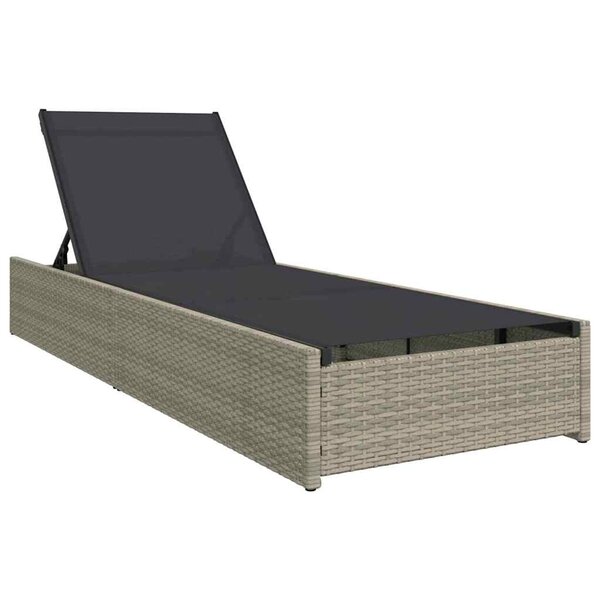 vidaXL Transat avec coussin 1-personne Beige 60 x 200 x 27cm polyrotin