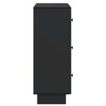 vidaXL Armoire à tiroirs 66 x 34 5 x 90 cm Bois d'ingénierie Noir