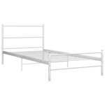 vidaXL Cadre de lit sans matelas blanc métal 90x200 cm