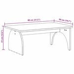 vidaXL Table basse Marron cire 80 x 50 x 31 cm Bois massif en pin