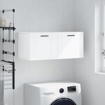 vidaXL Armoire murale blanc brillant 80x36 5x35 cm bois d'ingénierie