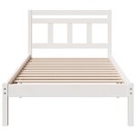 vidaXL Cadre de lit Blanc Bois massif en pin
