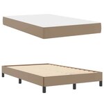 vidaXL Cadre de lit avec matelas Cappuccino 120 x 200 cm tissu