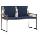 vidaXL Ensemble de meubles d'extérieur avec coussin acier