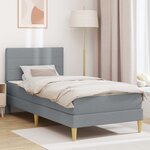 vidaXL Cadre de lit Gris clair 80 x 200 cm Polyester
