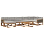 vidaXL Ensemble de canapés d'extérieur 8 Pièces Naturel et gris clair