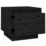 vidaXL Table de chevet Noir 35x34x32 cm Bois de pin solide