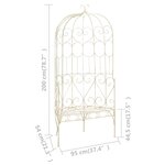 vidaXL Banc de jardin 95 cm Fer Blanc antique