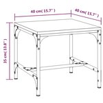 vidaXL Tables d'appoint 2 Pièces Chêne marron 40x40x35 cm Bois ingénierie