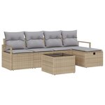 vidaXL Ensemble de canapé de jardin 6 Pièces beige et gris clair