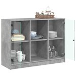 vidaXL Buffet gris béton 102x37x75 5 cm bois d'ingénierie