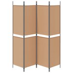 vidaXL Paravent à 4 panneaux Beige 200 x 200 cm Tissu