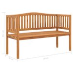 vidaXL Banc de jardin 150 cm Bois de teck solide